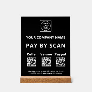 Scannen zum Bezahlen QR-Acrylschild Acrylschild