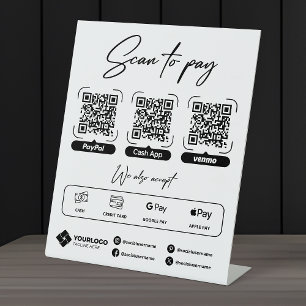 Scannen zum Bezahlen Schild QR-Code-Zahlung