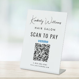 Scannen zur Bezahlung des QR-Codes für Venmo Sockelschild