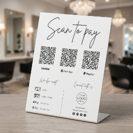 Scannen zur Bezahlung von QR-Code Sockelschild