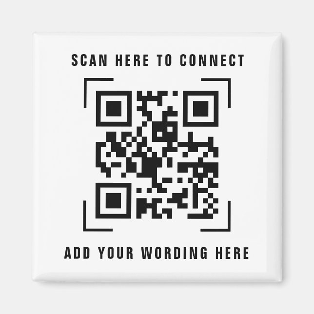 Scanner le code QR | Aimant promotionnel de logo d (Devant)