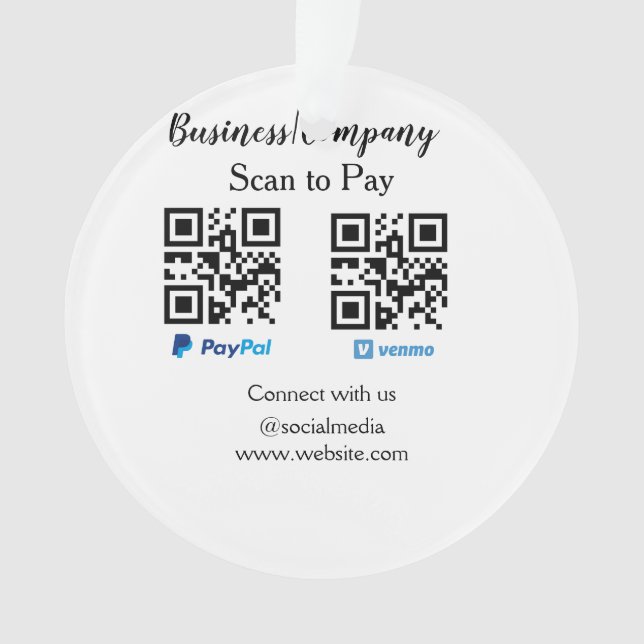 Scanner pour payer le code q r paypal venmo ajoute (devant)