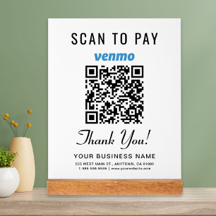Scannez pour payer le code QR Venmo blanc