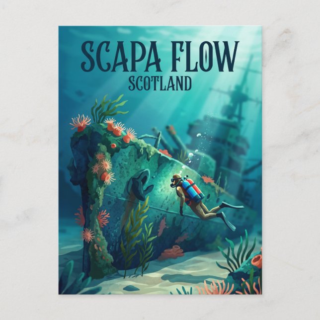 Scapa Flow Schottland Postkarte (Vorderseite)