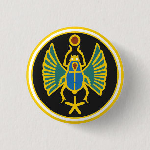Scarab Abzeichen in den alten ägyptischen Farben Button