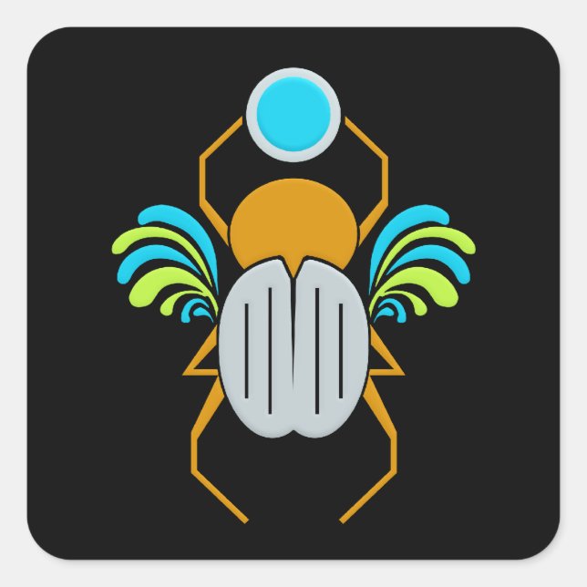 SCARAB-Aufkleber Quadratischer Aufkleber (Vorderseite)