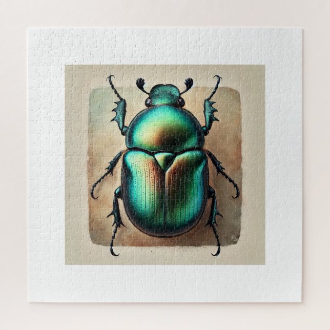 Scarab Beetle in Watercolor 040924IREF239 - Waterc (Vertikal)