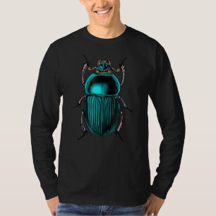 Scarab Beetle Shiny Blue Green Käfer T-Shirt
