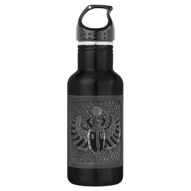 Scarab black water bottle edelstahlflasche (Vorderseite)