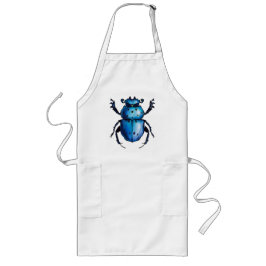 Scarab Käfer Art Blaues Insekt Entomologie T - Shi Lange Schürze