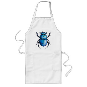 Scarab Käfer Art Blaues Insekt Entomologie T - Shi Lange Schürze