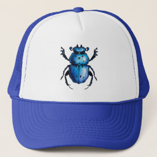 Scarab Käfer Art Blaues Insekt Entomologie Truckerkappe
