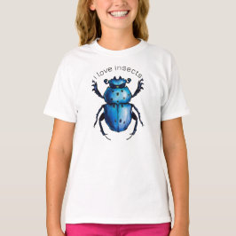 Scarab Käfer Art Blue Entomology Insekteninsekten  T-Shirt