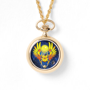 Scarab Necklace Watch Armbanduhr