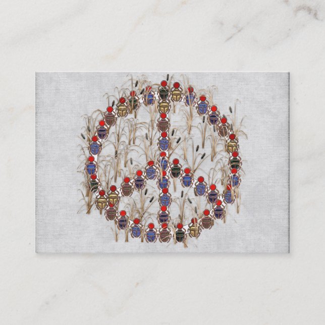 Scarabäus-Friedenszeichen Visitenkarte (Vorderseite)