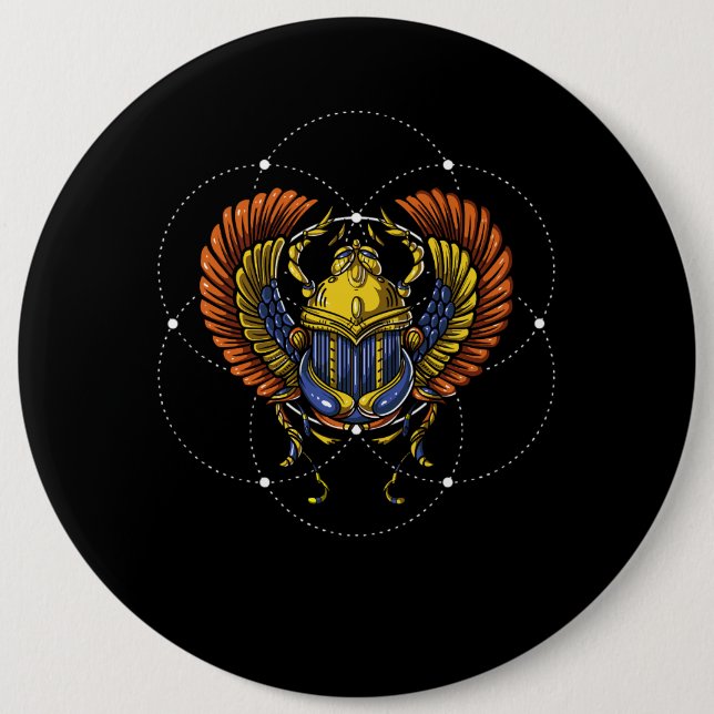 Scarabäus-Käfer-ägyptisches Symbol-heilige Button (Vorderseite)