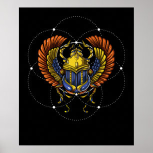 Scarabäus-Käfer-ägyptisches Symbol-heilige Poster