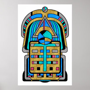 Scarabesque - Art Deco Art Nouveau Geometrie Poster