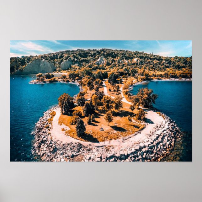 Scarborough Bluffs Canada stilisiert Poster (Vorne)