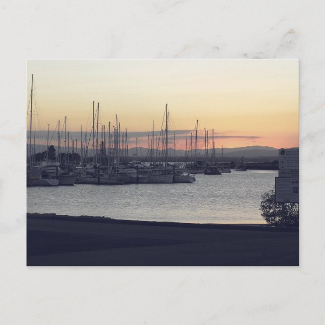 Scarborough-Hafen bei Dämmerung, Queensland, Austr Postkarte (Vorderseite)