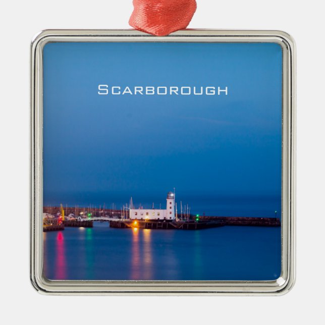Scarborough Lighthouse Silbernes Ornament (Vorne)