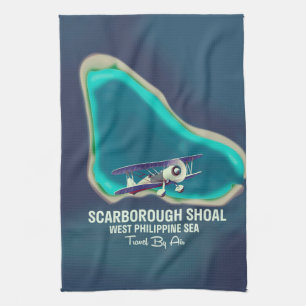 Scarborough-Riff West Philippine Sea Karte Geschirrtuch