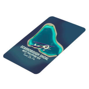 Scarborough Shoal West Philippine Sea Karte Magnet