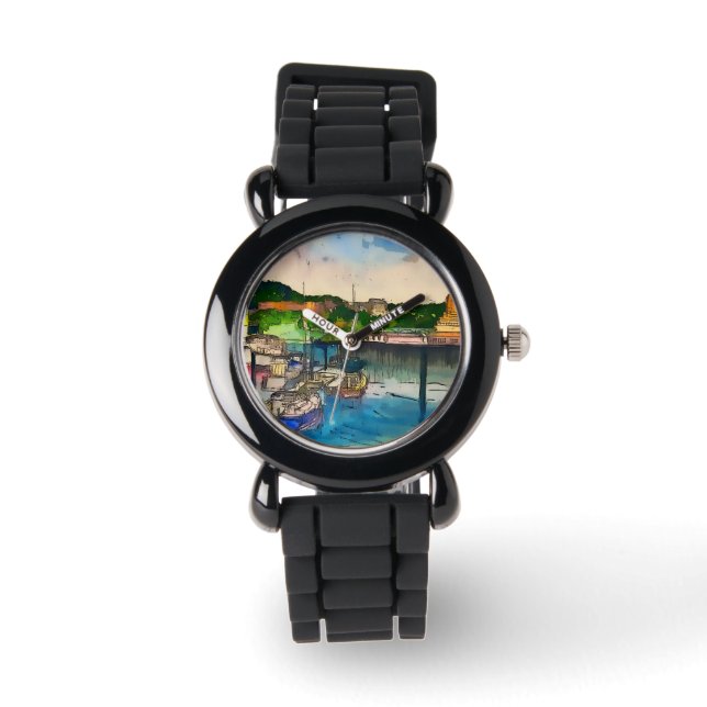 Scarborough Watercolor Armbanduhr (Vorderseite)