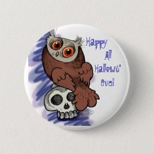 Scardy Owl~buttons Button