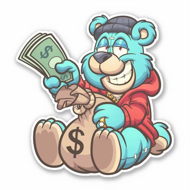 Scare Bear - Dieb-Sticker Aufkleber (Vorderseite)
