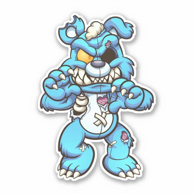 Scare Bear - Zombie Aufkleber (Vorderseite)
