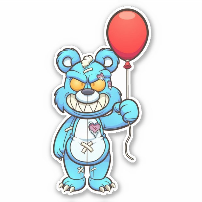 Scare Bear - Zombie-Aufkleber Aufkleber (Vorderseite)