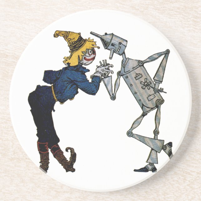 Scarecrow and Tin Man Sandstone Untersetzer (Vorne)