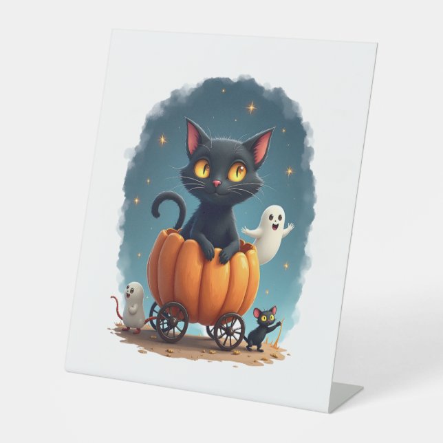 Scarecrow Cat Sentinel Sockelschild (Vorderseite)