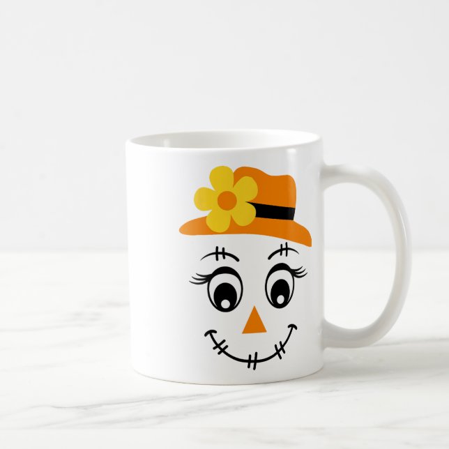 Scarecrow-Gesicht Niedlich Halloween Jungs Mädchen Kaffeetasse (Rechts)