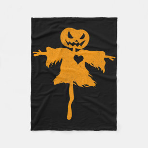 Scarecrow Girl Beängstigender Niedlicher Pumpkin K Fleecedecke