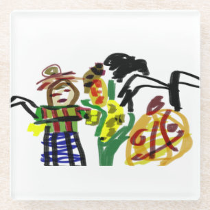 Scarecrow Halloween-Freund Glasuntersetzer