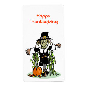 Scarecrow Happy Thanksgiving Vertikalsticker
