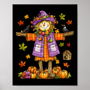 Scarecrow Herbst Saison Pumpkin-Erntedank Poster