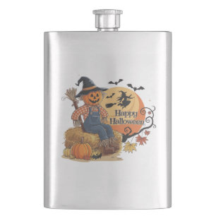 Scarecrow Pumpkin Halloween Rustic Vibes Art Flachmann