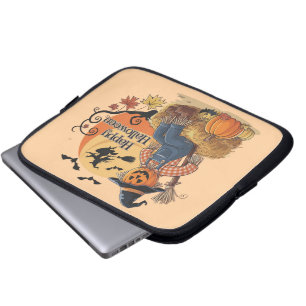 Scarecrow Pumpkin Halloween Rustic Vibes Art Laptopschutzhülle