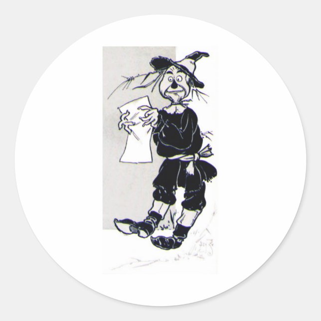 Scarecrow Runder Aufkleber (Vorderseite)
