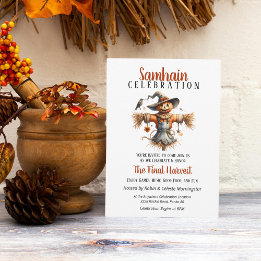 Scarecrow Samhain Harvest Halloween-Party Einladung