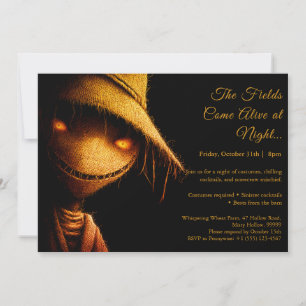 Scarecrow Shadows Halloween Kostüm Party Invitati Einladung