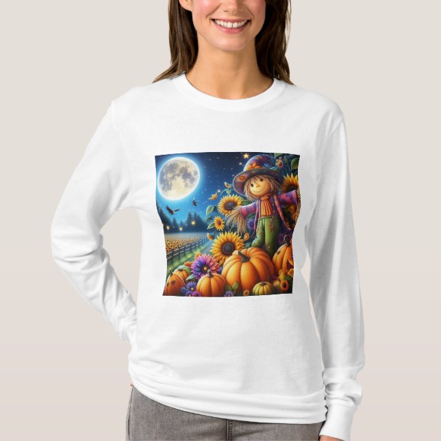 Scarecrow Sonnenblumen T Shirt (Vorderseite)