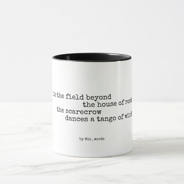 Scarecrow und Tango-Gedicht Tasse (Zentrum)