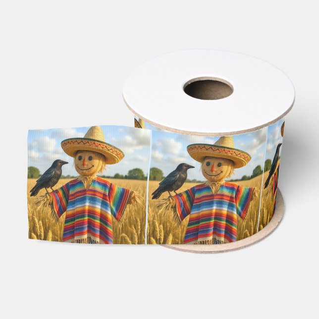Scarecrow Wearing a Sombrero and Poncho Ripsband (Spule)