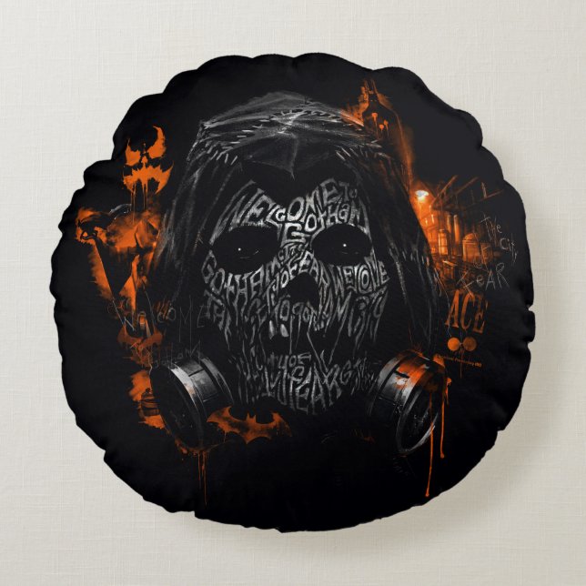 Scarecrow - Willkommen in Gotham City Rundes Kissen (Vorderseite)