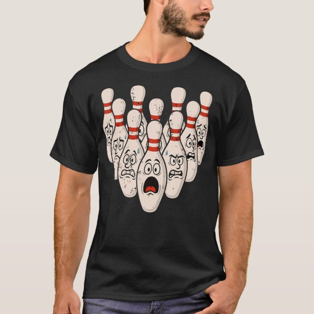 Scared Bowling Pins Tee For Bowler Bowling Joke St (Vorderseite)