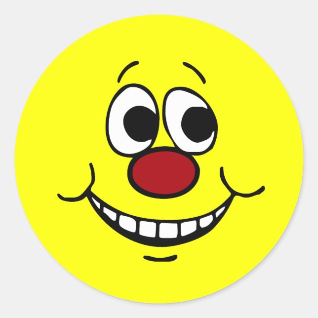 Scared Face Grumpey Runder Aufkleber (Vorderseite)